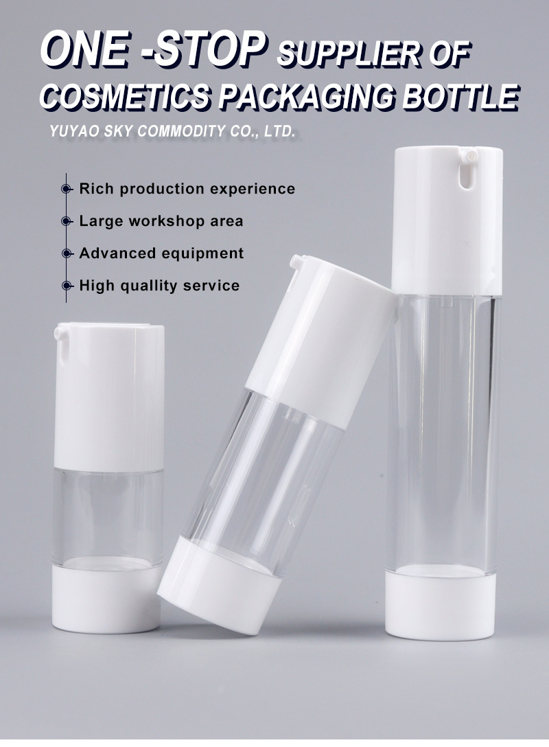 Clear Airless Pump Bottle Set with Silver Over Cap - Ideal for Premium Skincare 8