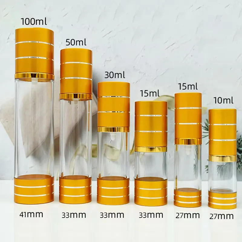 Golden Airless Pump Bottle Set for Travel 4