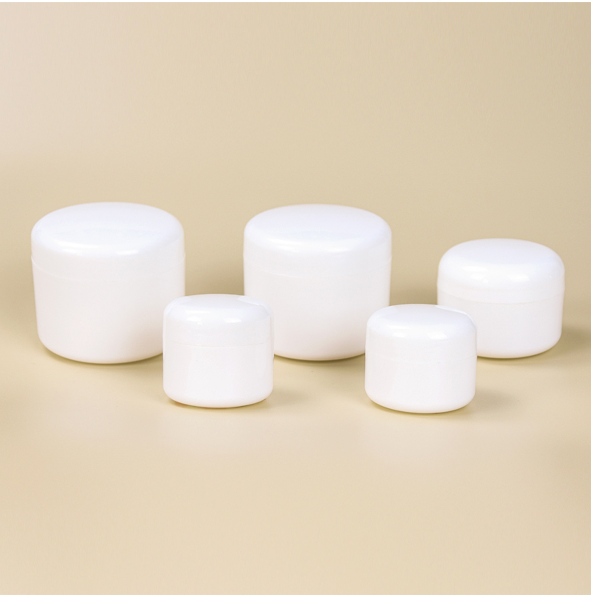 White PP Cream Box Jar - Cosmetic Jars Wholesale 12
