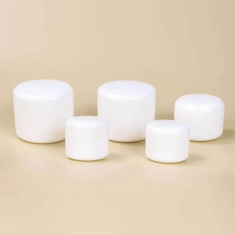 White PP Cream Jars - Customizable Sizes for Cosmetic Products 3