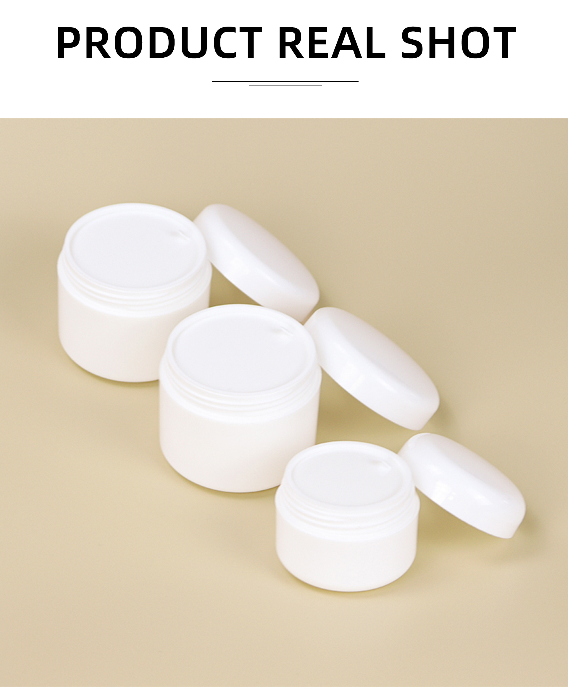 White PP Cream Box Jar Cream Bottle Cosmetic Jar 20-120g 10