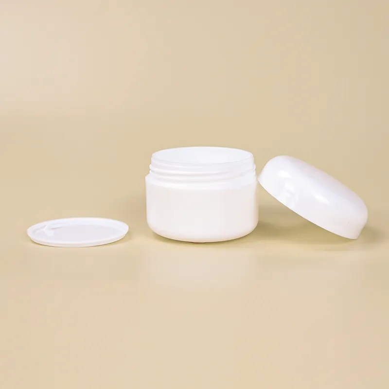 White PP Cream Jars - Customizable Sizes for Cosmetic Products 4
