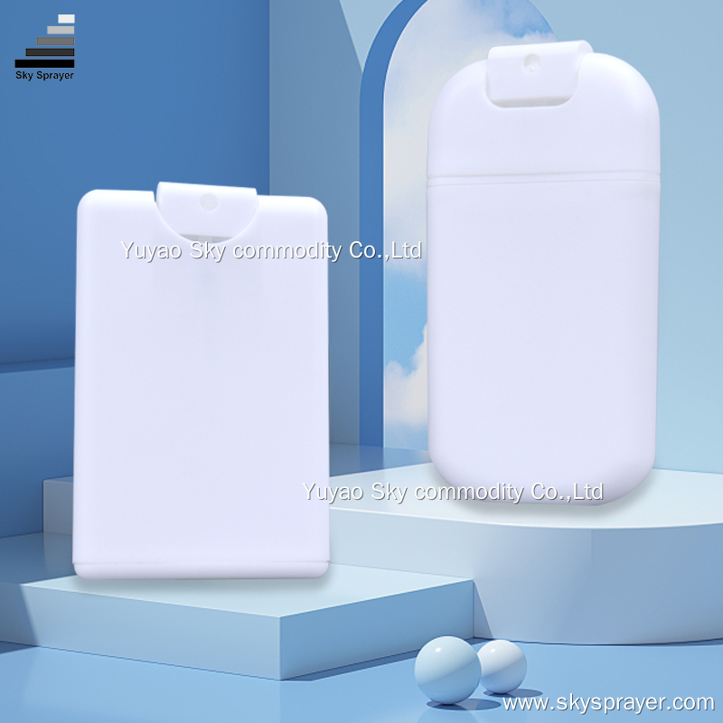 Flacone spray in cartone quadrato da 20 ml/30 ml, flacone portatile per profumo e cosmetici, disinfettante per alcol 7