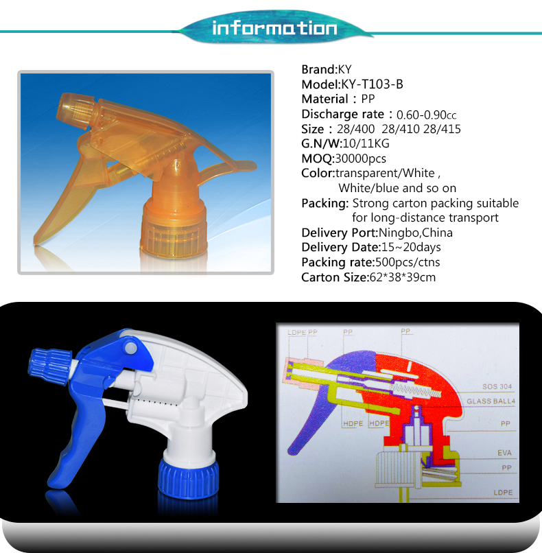 Household Cleaning Plastic Foam Trigger Sprayer