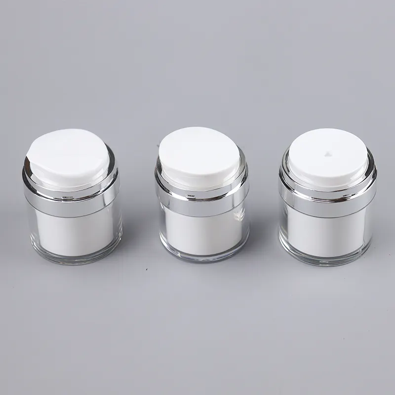 Airless Pump Bottle with Spray Cap - Precision Finish - Refillable Lotion Cream Jar 3
