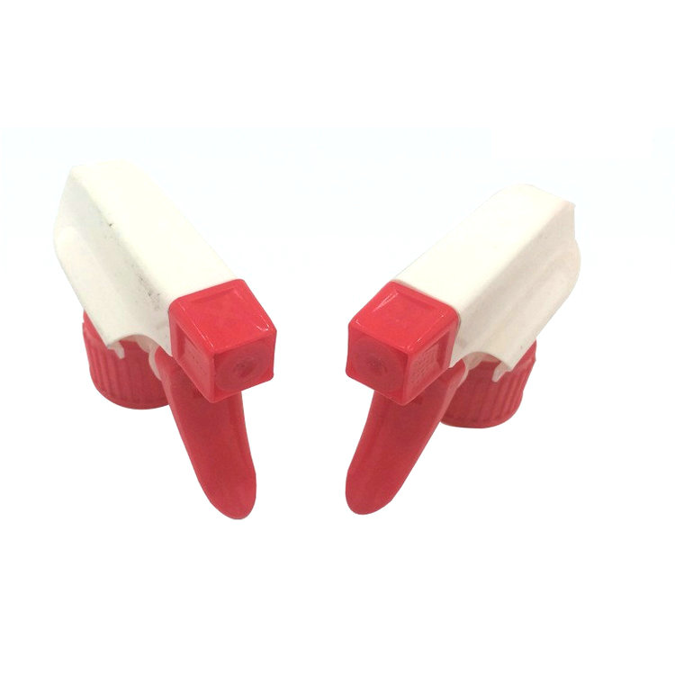 Красный курковый распылитель 28/410, двойной пластиковый распылитель с квадратной кнопкой распылителя 8