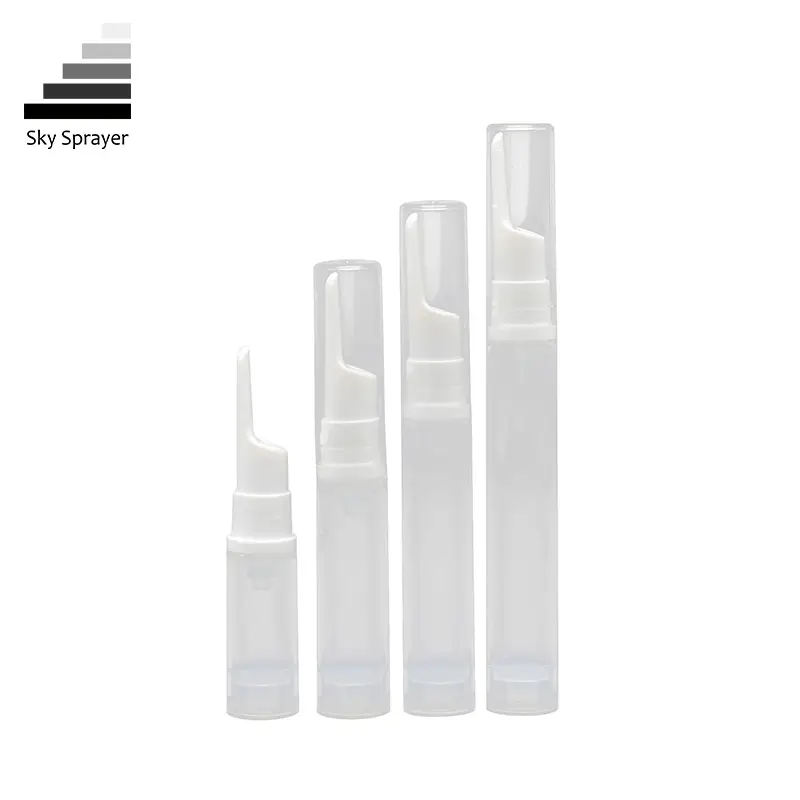 Sky Sprayer - Venta al por mayor, 5 ml, 10 ml, 12 ml, 15 ml, envase en forma de jeringa para crema fácil, botella de plástico con bomba sin aire, botella sin aire. 1
