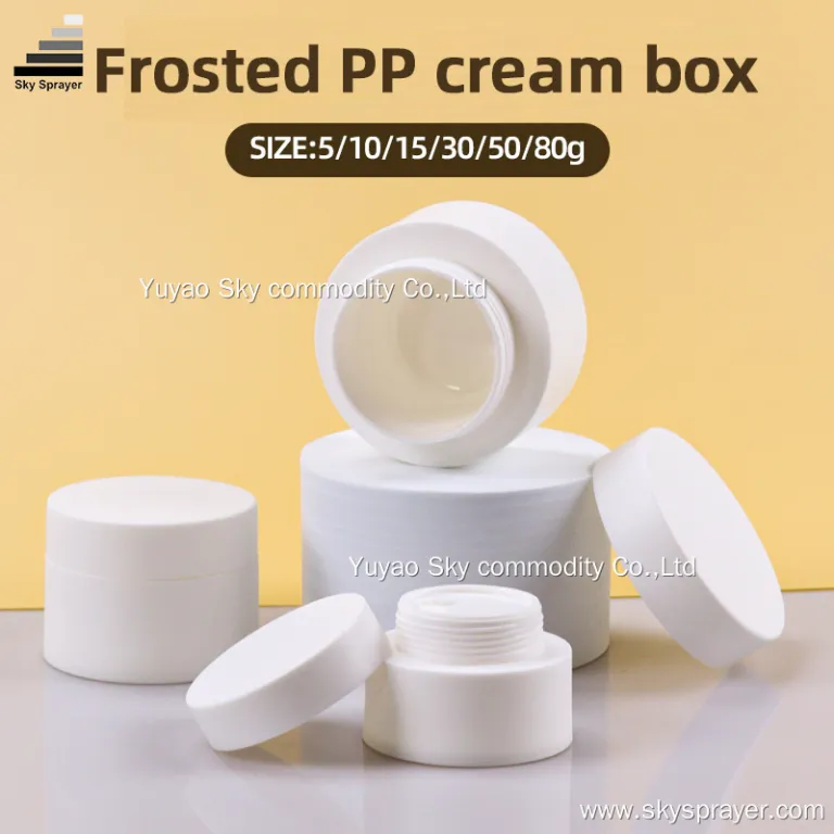 Double-layer Cream PP Jar Frosted Cosmetic Mask Jar 7