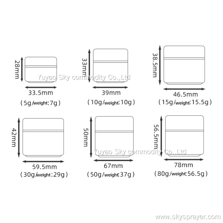 Double-layer Cream PP Jar Frosted Cosmetic Mask Jar 9
