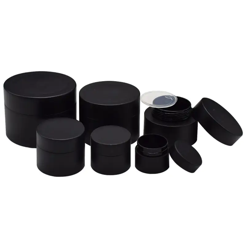 Sky Sprayer - Refillable Sample Container Matte Black/White Plastic Jar With Inner Liners CONTAINERS 1