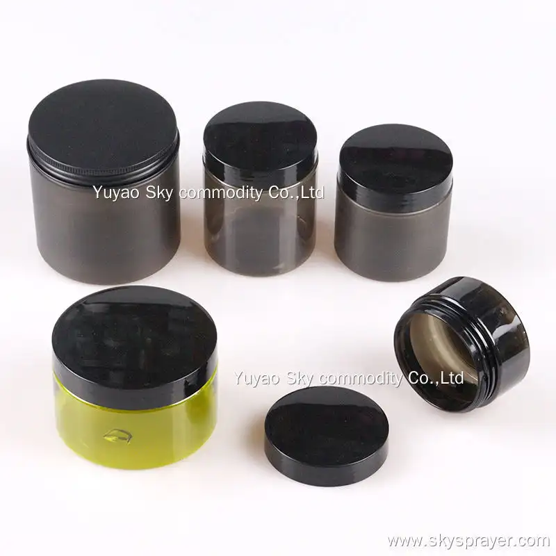 100/200/250/500ML Pet Eye Luxury Airless Pump Empty Face Cosmetic Body Plastic Packaging Ice Cream Jars For Lotions And 1