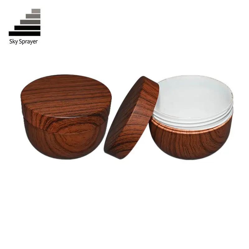 Sky Sprayer - High Quality Wood Plastic Cover Plastic Clear Cosmetic Jar PP Jar 1