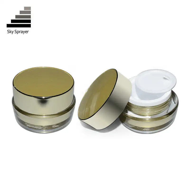 Sky Sprayer - Fabriekscontainer Gekleurde deksels Transparante plastic cosmetische pot Acryl pot 1