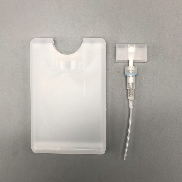 Hot Selling Perfume Spray bottle Transparent Plastic PET 20ml Credit Card Shape Bottle With Sprayer