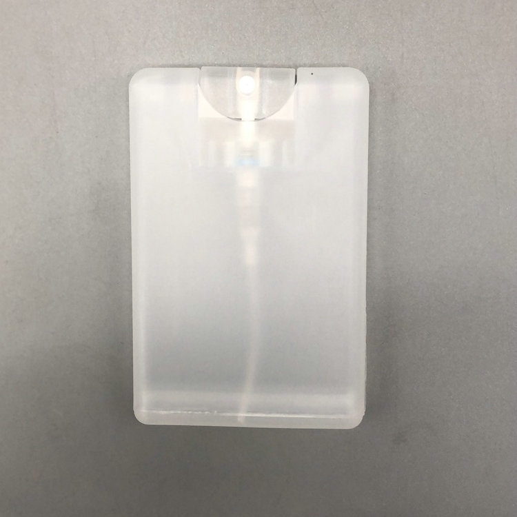 Hot Selling Perfume Spray bottle Transparent Plastic PET 20ml Credit Card Shape Bottle With Sprayer