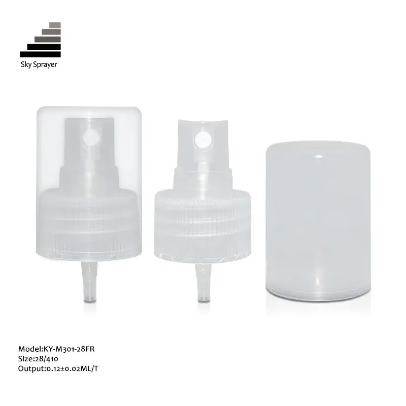Sky Sprayer - Bomba de crema cosmética de plástico 28/410 de 24 mm con tapa y pulverizador de niebla 1