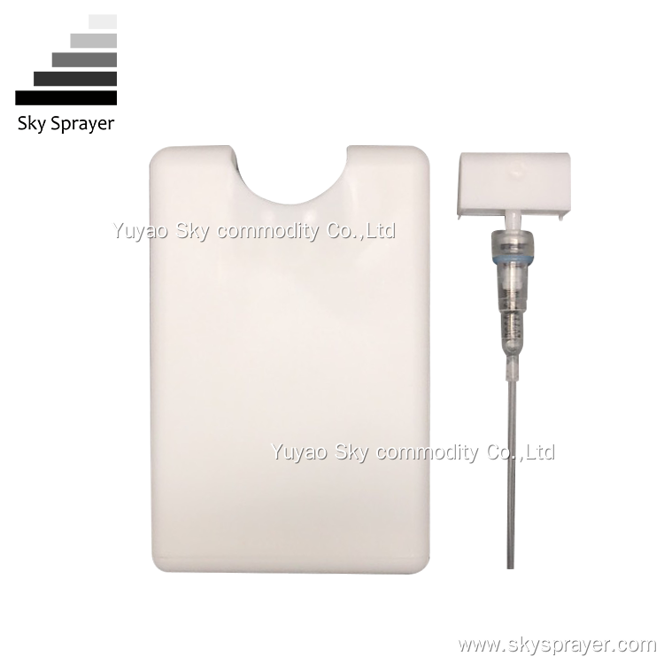 Популярный флакон для духов, прозрачный пластиковый ПЭТ, 20 мл, флакон в форме кредитной карты с распылителем 6