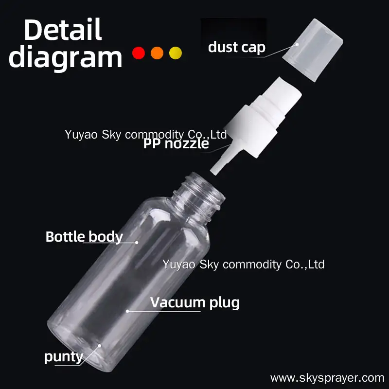 Transparent spray bottle spray bottle pet small spray bottle fine mist alcohol disinfection travel spray bottle 1