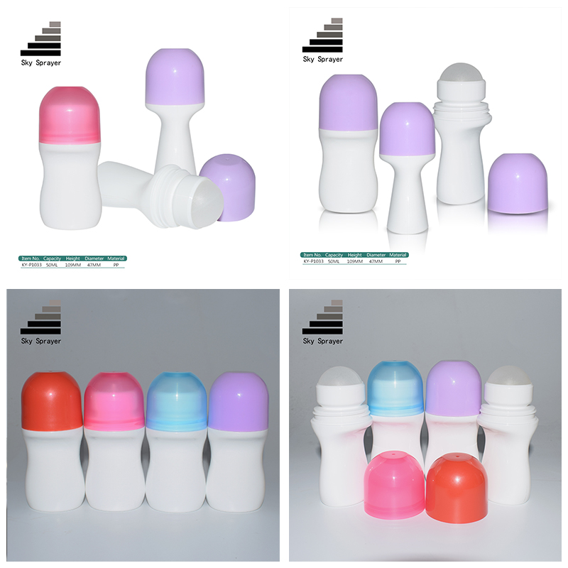 30ml 50ml 90ml Empty Plastic Deodorant cosmetic packaging Roll On Bottle Black