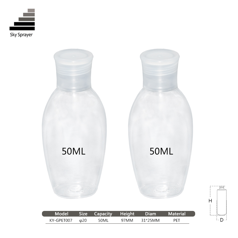 Factory direct supply 50 ml plastic pet cosmetic bottle