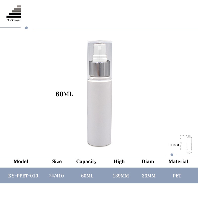 2020 China Supplier Small Cosmetic PET Empty Spray Bottle 60ml