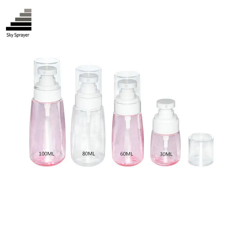 Sky Sprayer - Botella de plástico para loción de lujo de 30 ml, 60 ml, 80 ml y 100 ml con bomba, envase cosmético, botella de PET. 1