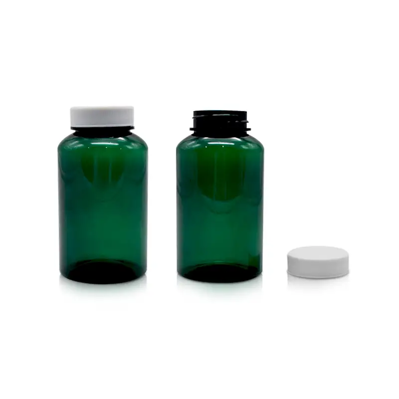 Rociador Sky - Botellas vacías de plástico verde de 200 ml para medicamentos, polvos sólidos, productos químicos, botellas PET 1