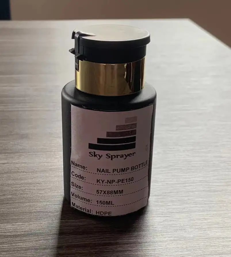 Sky Sprayer - Bomba dispensadora de esmalte plástico cosmético preto de 150 ml, sem embalagem1 1