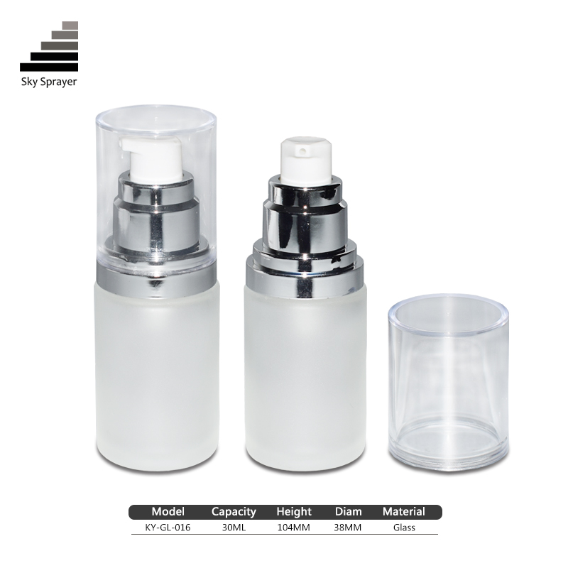 Custom colors 30ml empty glass body lotion spray bottle with pump