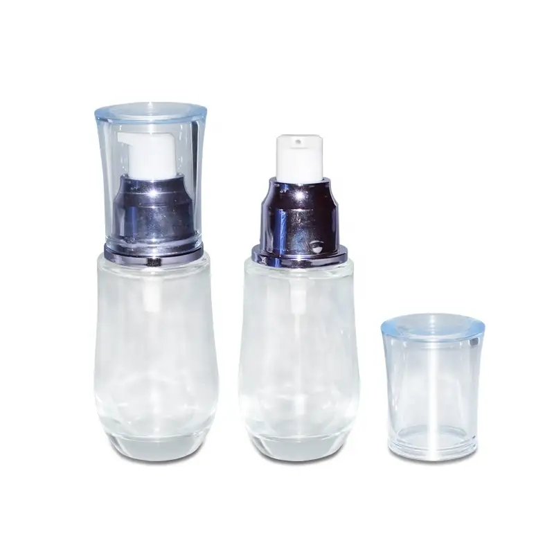 Sky Sprayer - Venta al por mayor de botellas de loción ovaladas de vidrio mate, sin aire, sin agrupar 1