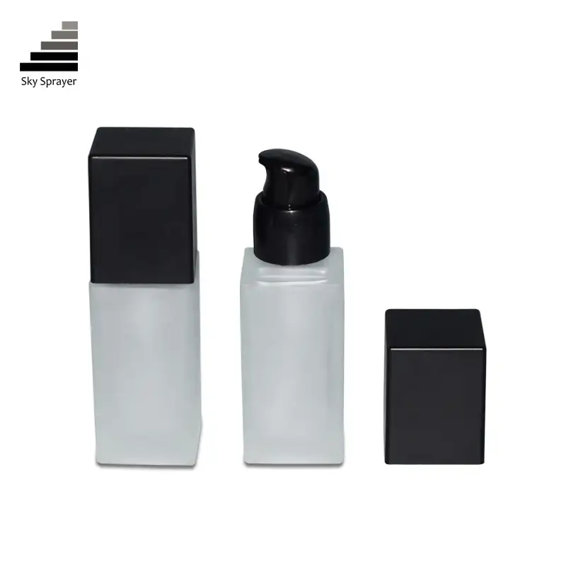 Sky Sprayer - Wholesale Luxury Clear Bottle Glass Custom Glass Lotion Pump Bottle 30ML Ungrouped 1