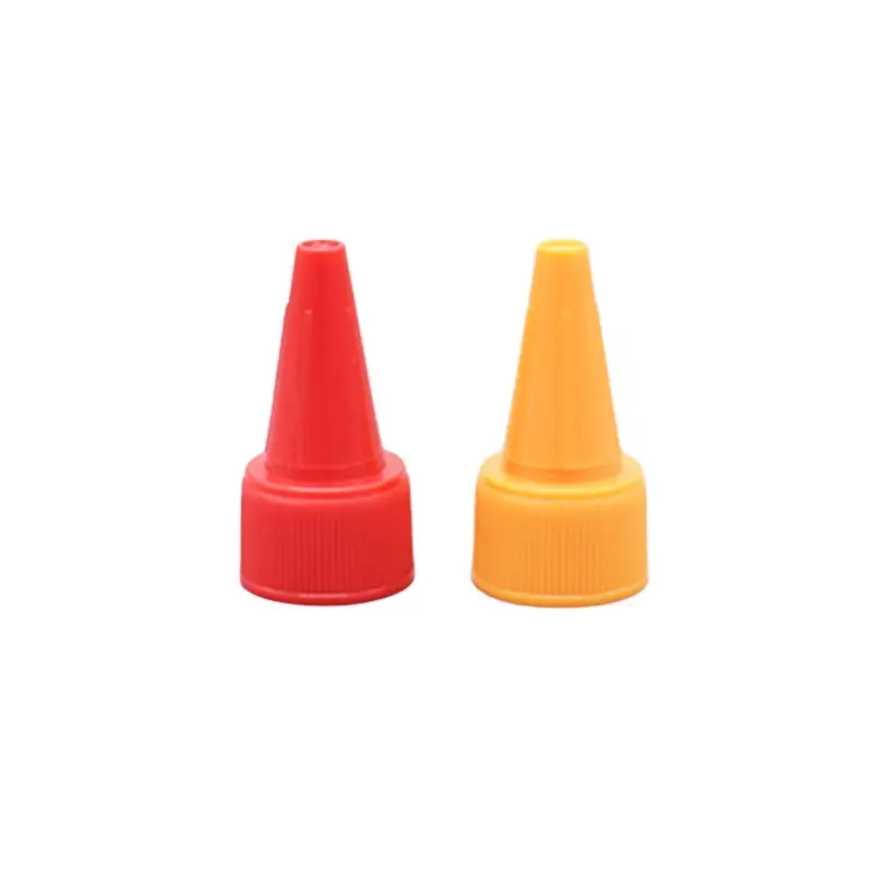 Rociador Sky - 20 mm Rojo &Naranja Plástico Tapa superior puntiaguda Tapa de gotas para ojos Tapa de boquilla giratoria para cosméticos TAPAS DE PLÁSTICO 1