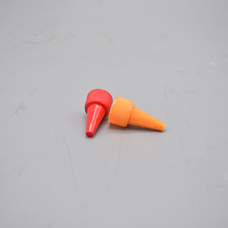 20mm Red &orange Plastic Pointed Top Cap Eye Drop Cap Twist Off Nozzle Cap For Cosmetic