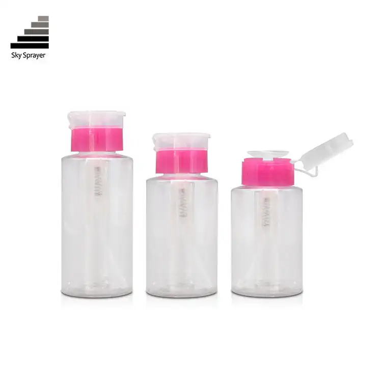 Sky Sprayer - Push Down Nail Polish Remover Empty Bottle PET Pump Dispenser Bottle For Nail Polish Remover Nail Pump&Nail Bottles 1