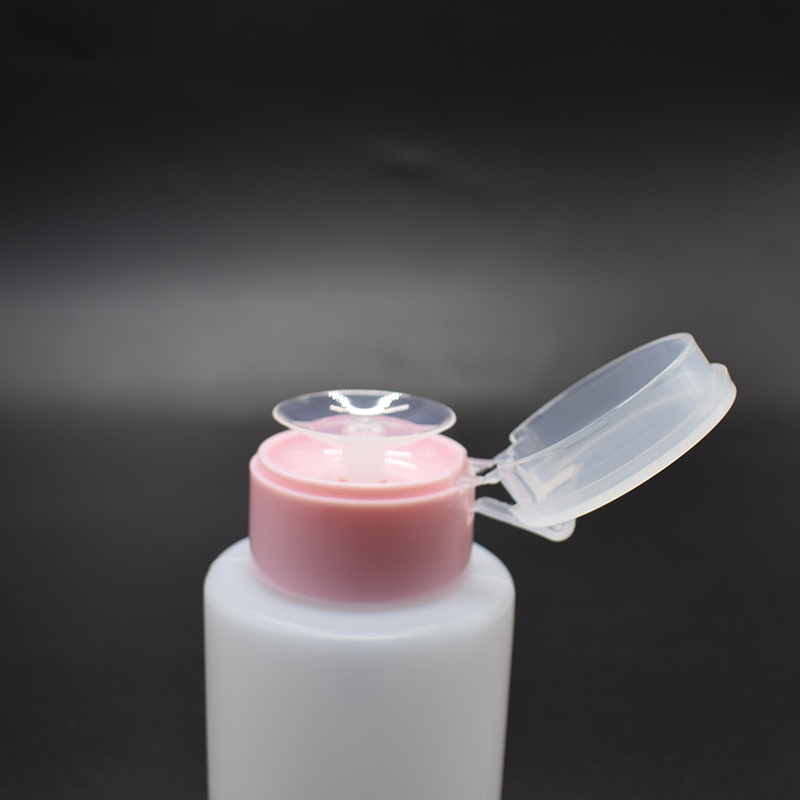 2020 Newest Cylinder Shape Plastic Nail Polish Bottle With Pink