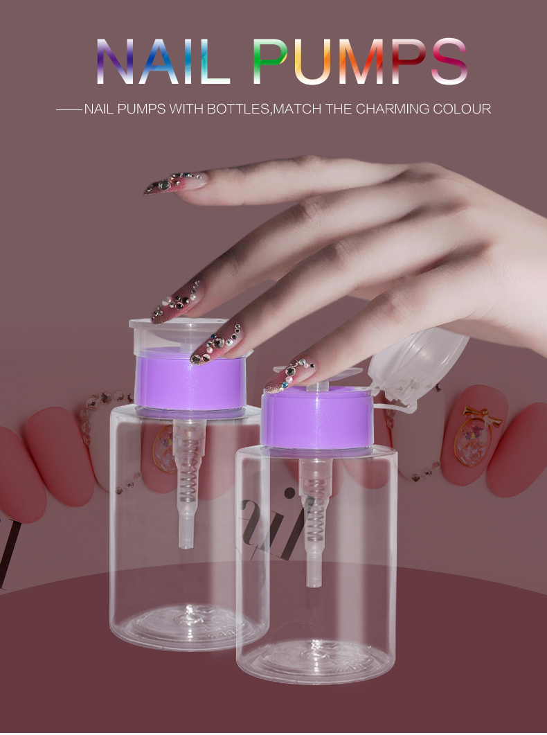 Low price can be customized 180ml pet large bottle nail polish bottle