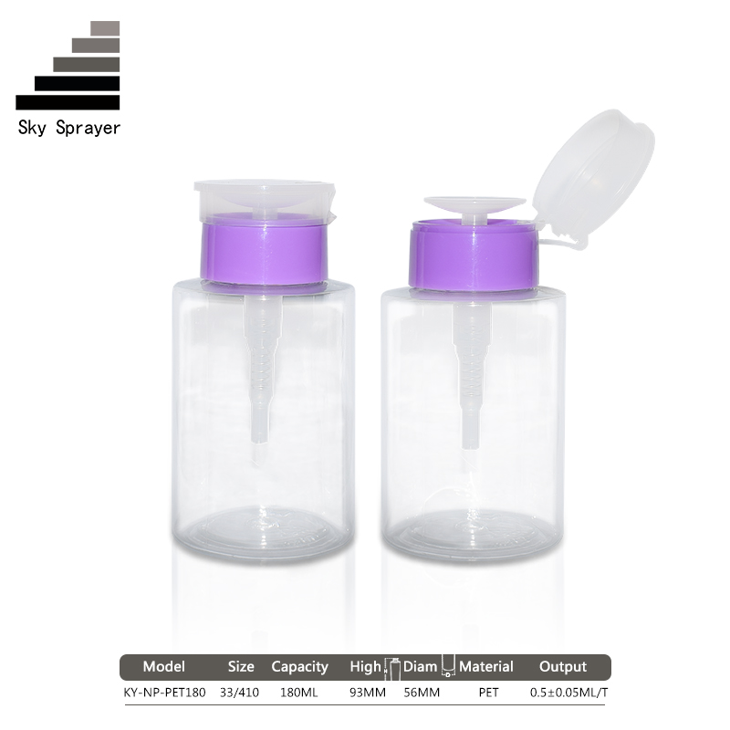 Low price can be customized 180ml pet large bottle nail polish bottle