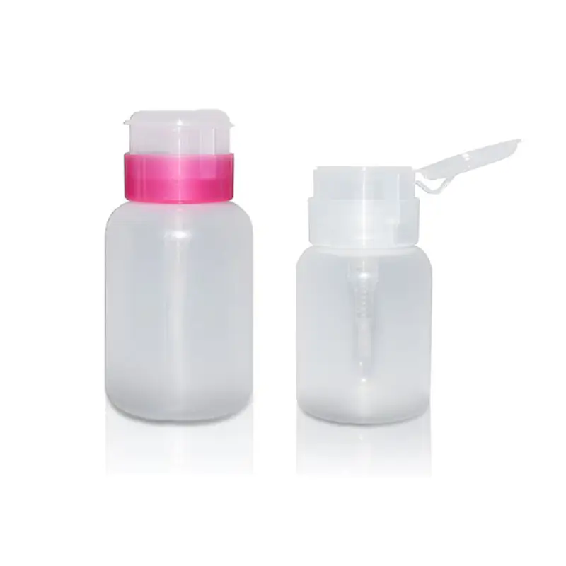 Sky Sprayer - Wholesale Cosmetic 150ml/180ml/200ml Round Liquid Lotion Press Pumping Plastic PP Nail Polish Make UP Remover Bottle Nail Pump&Nail Bottles 1