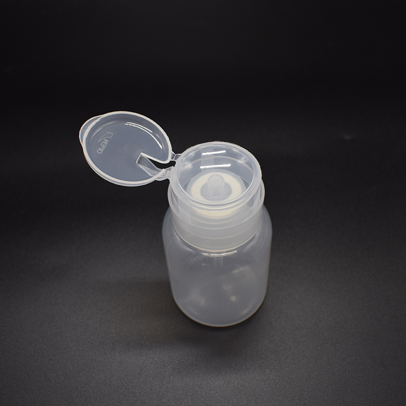 Wholesale Cosmetic 150ml/180ml/200ml Round Liquid Lotion Press Pumping Plastic PP Nail Polish Make UP Remover Bottle