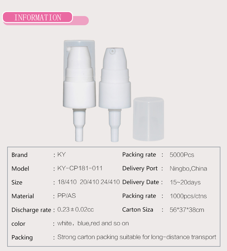 Face cosmetic pumpsfor foundation PP treatment spray pump