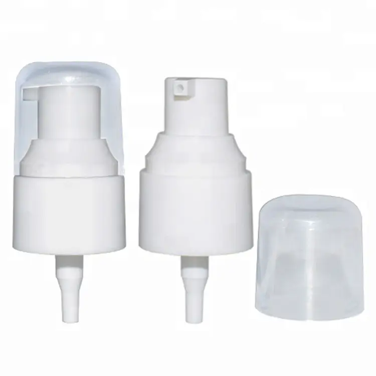 Sky Sprayer - 18/410 White PP Plastic Treatment Cream Container Pump With Full Cap Cream Pump 1