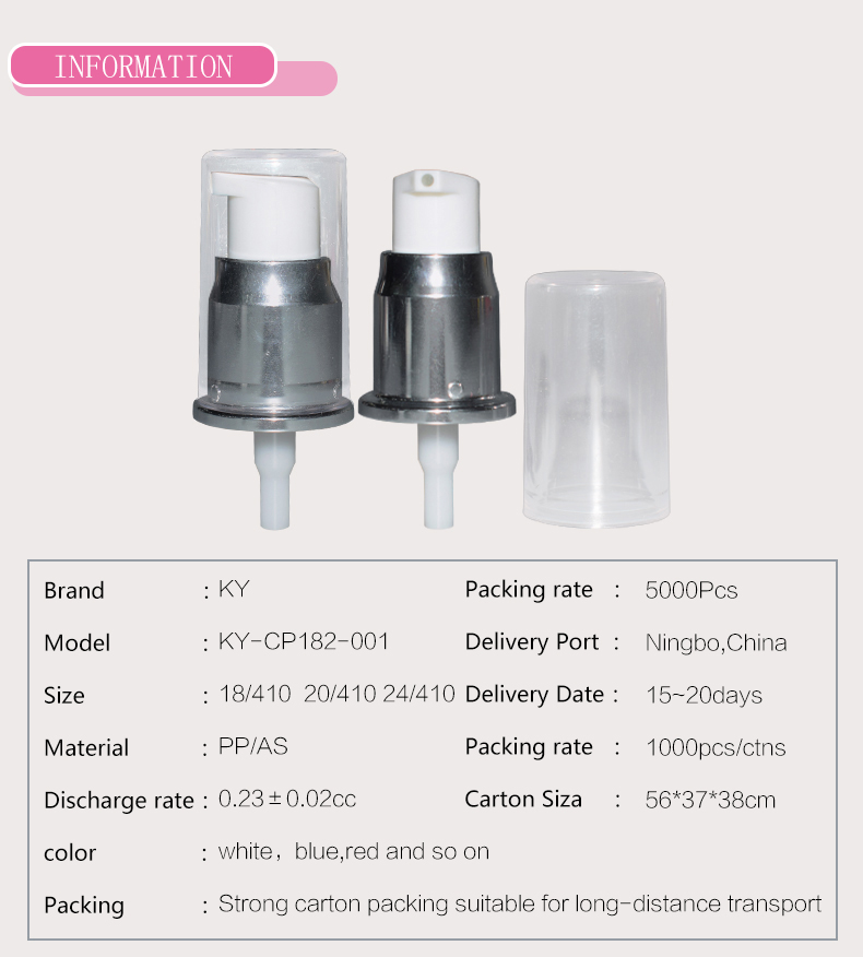 China factory liquid solvent detergent dispenser cosmetic pump