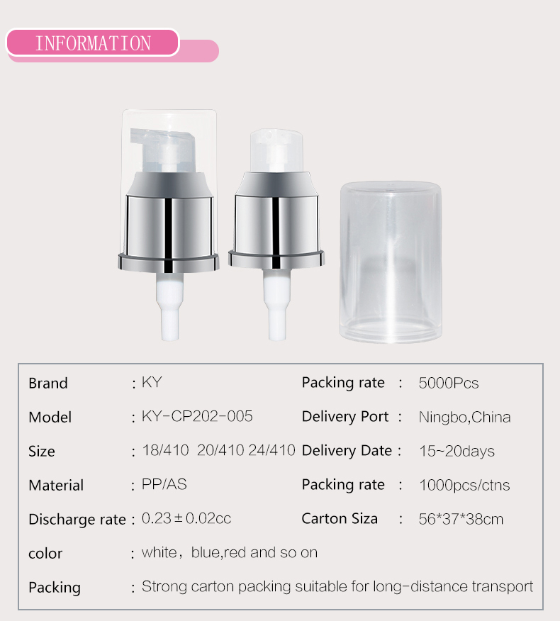 Plastic material China yuyao cream spray pump for bottle