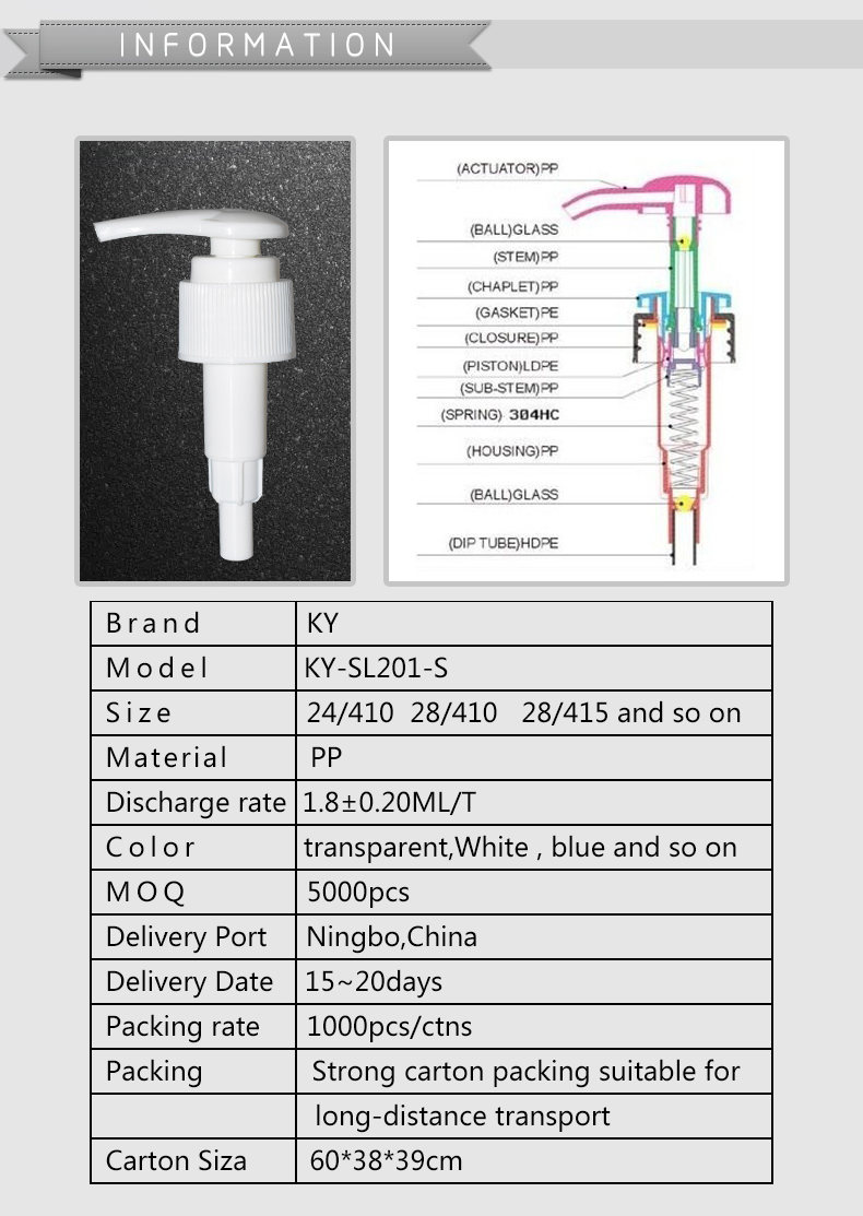 New Design Empty PP Plastic Cosmetic Bottles Lotion Pump