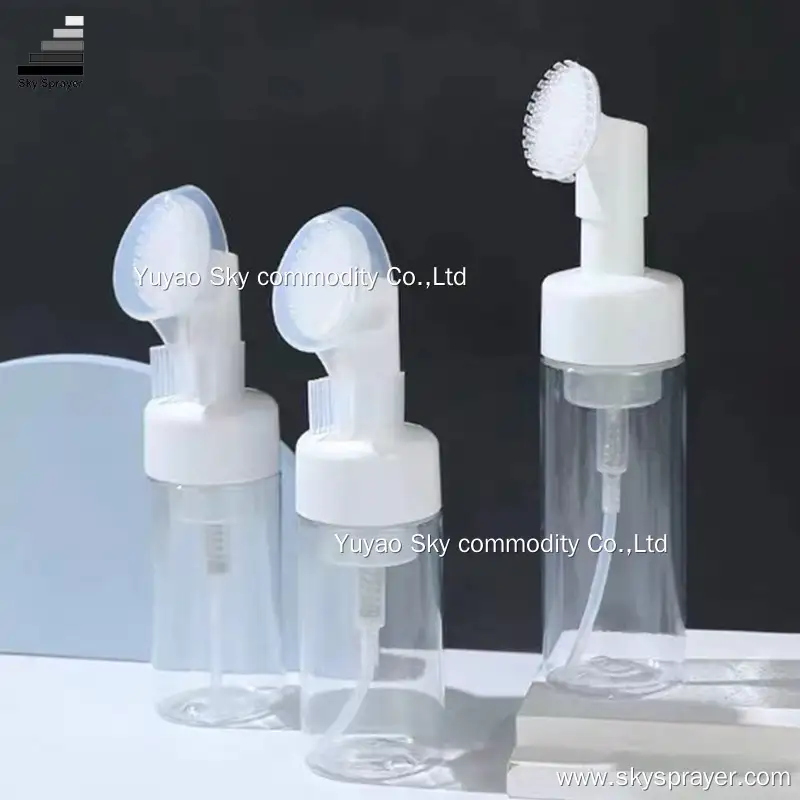 Beste 200ml PET-borstelkop Mu Si-fles shampoo, gezichtsreiniger en schuim. Bedrijf - Sky Sprayer 1