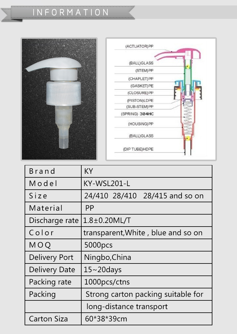 New style thread plastic empty bottles lotion pump