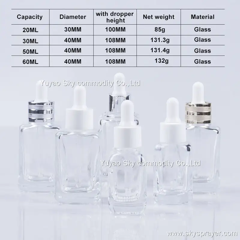 Luxury Glass Dropper Bottles - Customizable Sizes 5