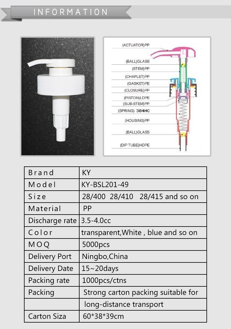 Lotion pump liquid soap packaging liquid soap packaging