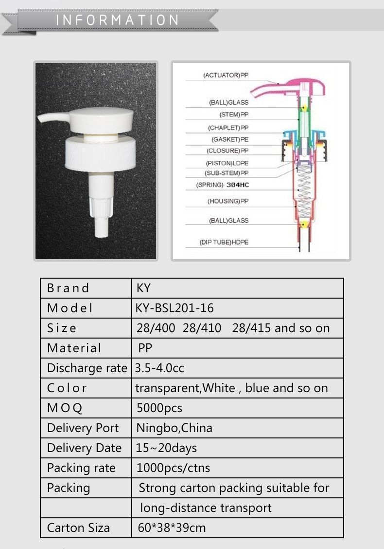Wholesale 48/400 Lotion Plastic Pump Dispenser Containers for sale