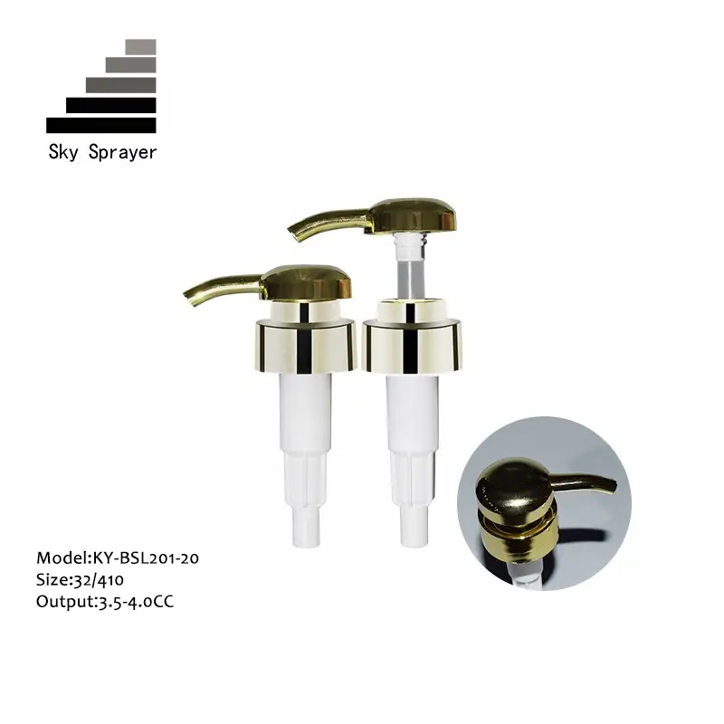 Sky Sprayer - Cosmetic packaging plastic golden screw thread pump PUMPS 1